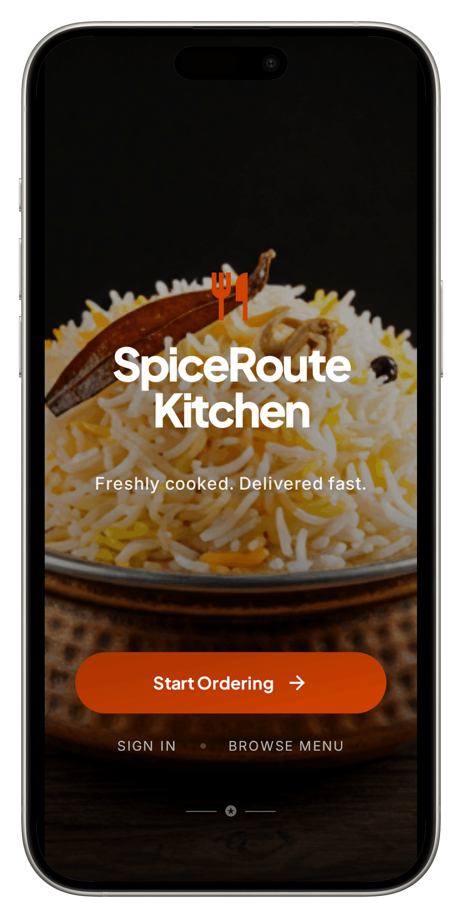Restaurant Ordering App Interface