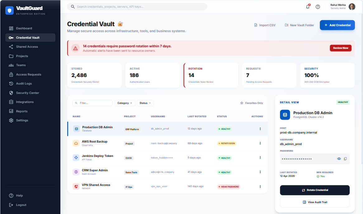 Secure Credential Vault for Teams